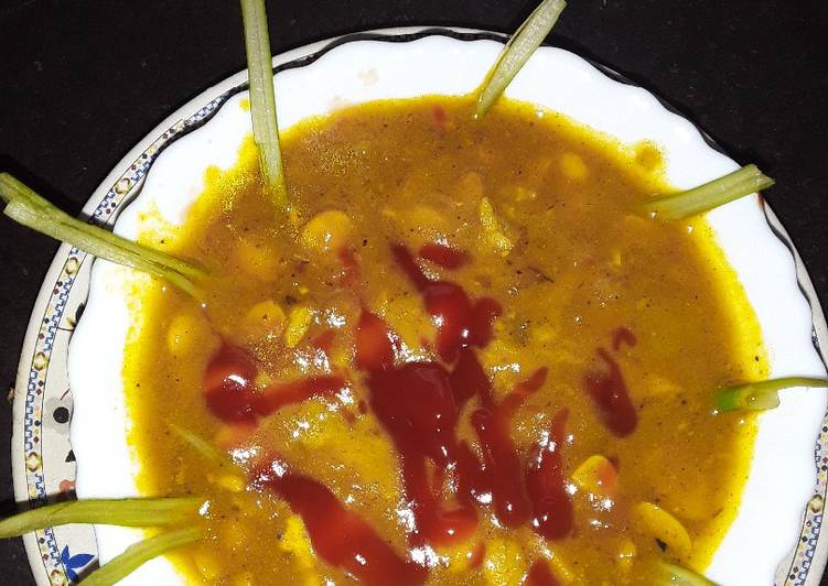 My Daughter love Soya bean dal curry