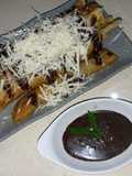 Mozzarella sticks with dip chocolate
