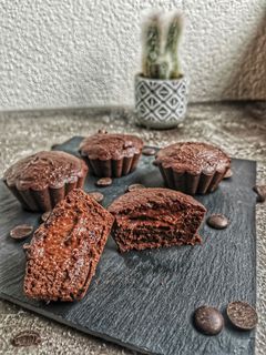 Foto de Muffins de Mousse de Chocolate saudáveis em 15 minutos