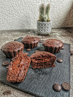Foto de Muffins de Mousse de Chocolate saudáveis em 15 minutos