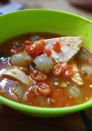 Foto resep Cilok tahu kuah pedas