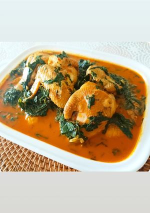 Foto resep Gulai Ayam Daun Singkong Bumbu Instan