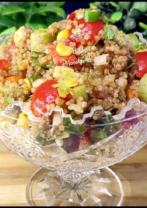 A picture of Healthy And Delicious Vegetable Quinoa Salad.