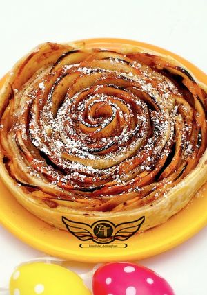 عکسی از دستور تارت گل رز Apfelkuchen