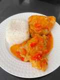 Pollo en salsa de pimiento