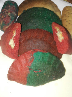 A picture of Coconut cookies with coconut filling using meat pie cutter.