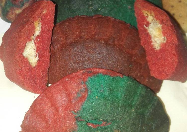 Coconut cookies with coconut filling using meat pie cutter Coconut cookies with coconut filling using meat pie cutter