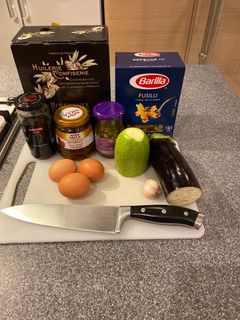 A picture of Simple Fusilli vegetarian pasta.