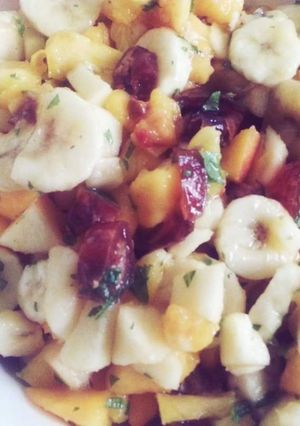 A picture of Mint fruit chaat.