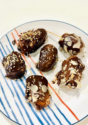 Hình của món Chuối bọc socola.