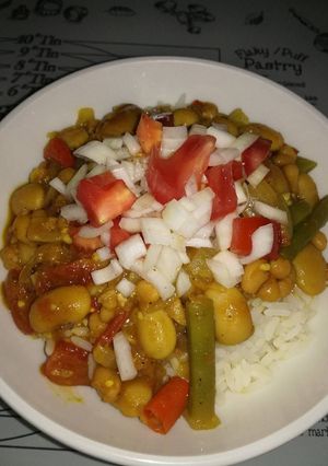 A picture of Vegan three bean curry.