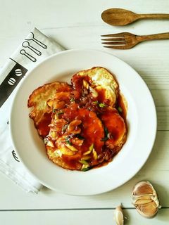 Foto resep Telur Ceplok Saos Asam Manis