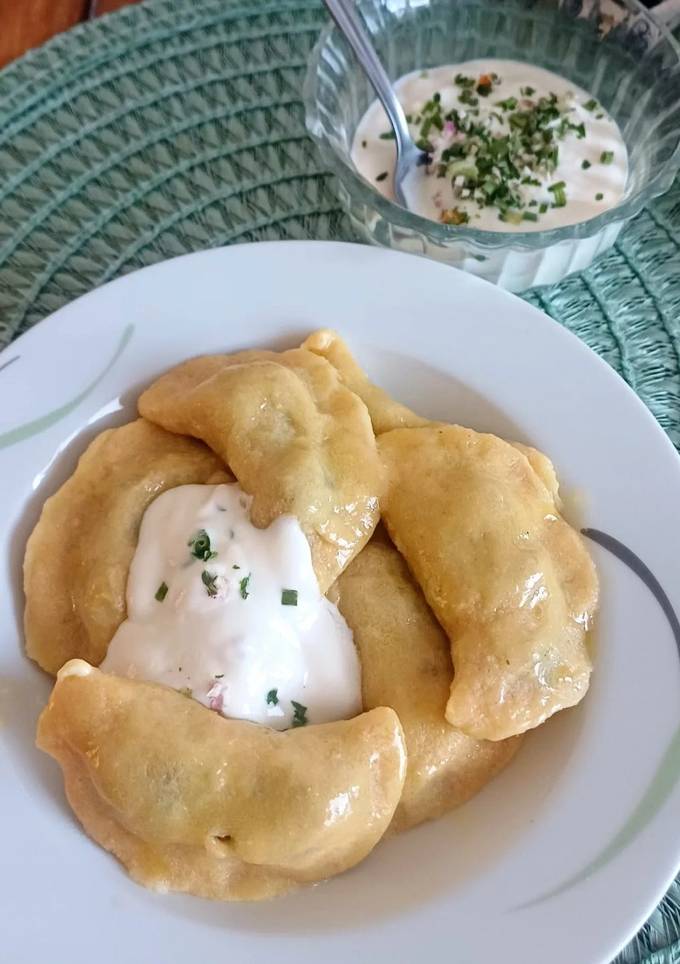 Вареники з картоплею та печерицями без глютена та лактози