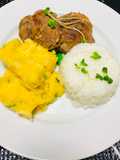 Polenta con Queso y Hamburguesas de carne Molida!