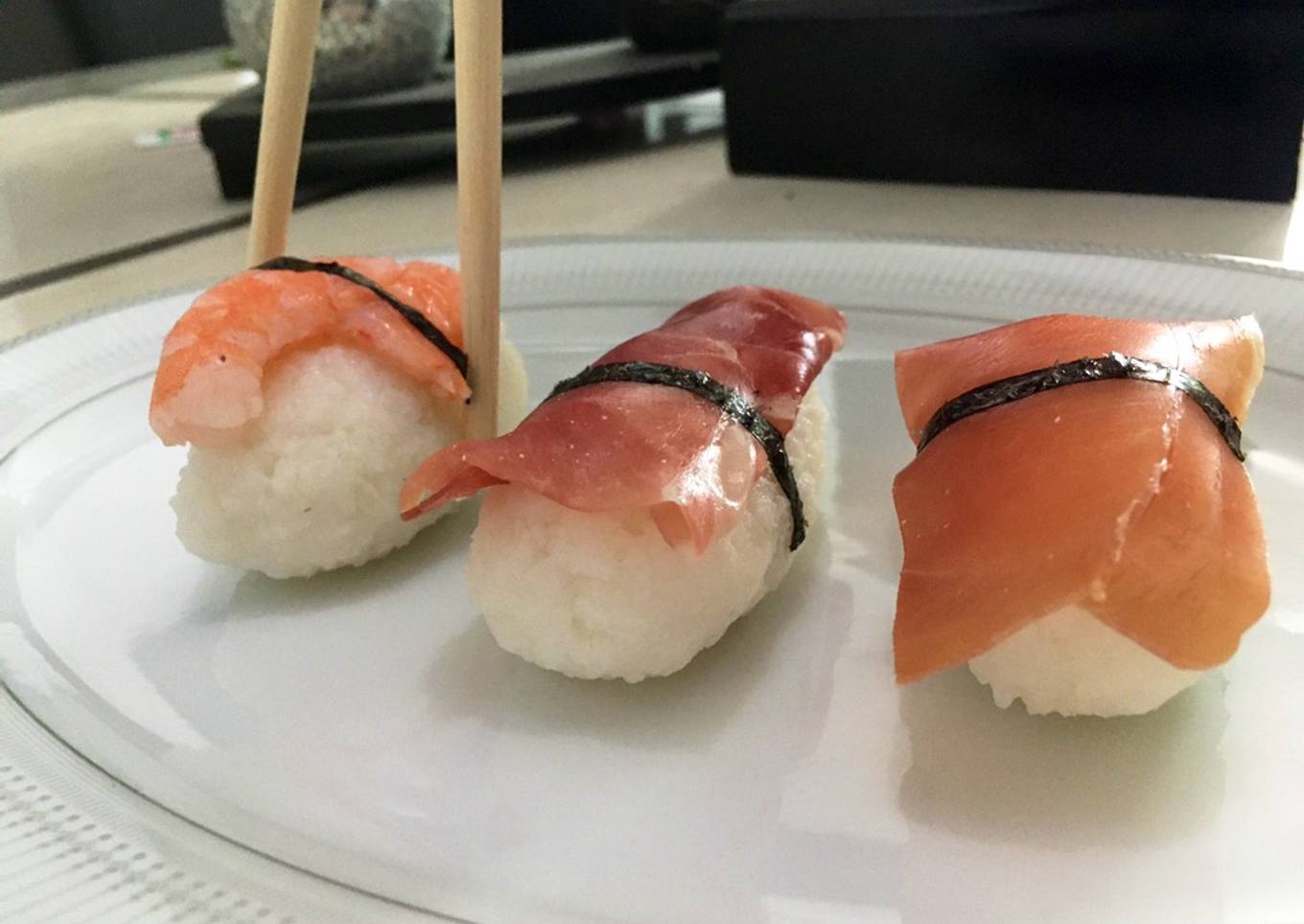 Nigiri relleno (a mi manera) fácil