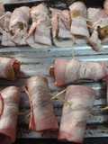 Dates with Pâté and Bacon