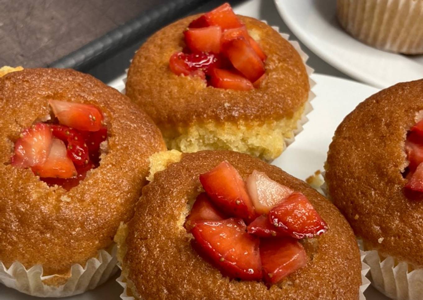 MAGDALENAS RELLENAS DE FRESA deliciosas