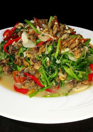 Foto resep Tumis Selada Air Kerang (Tumis Sayur Paret-Paret Ghoncah Korang)