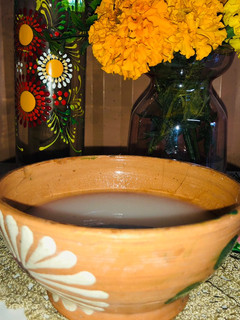 Una foto de Atole blanco con granillo