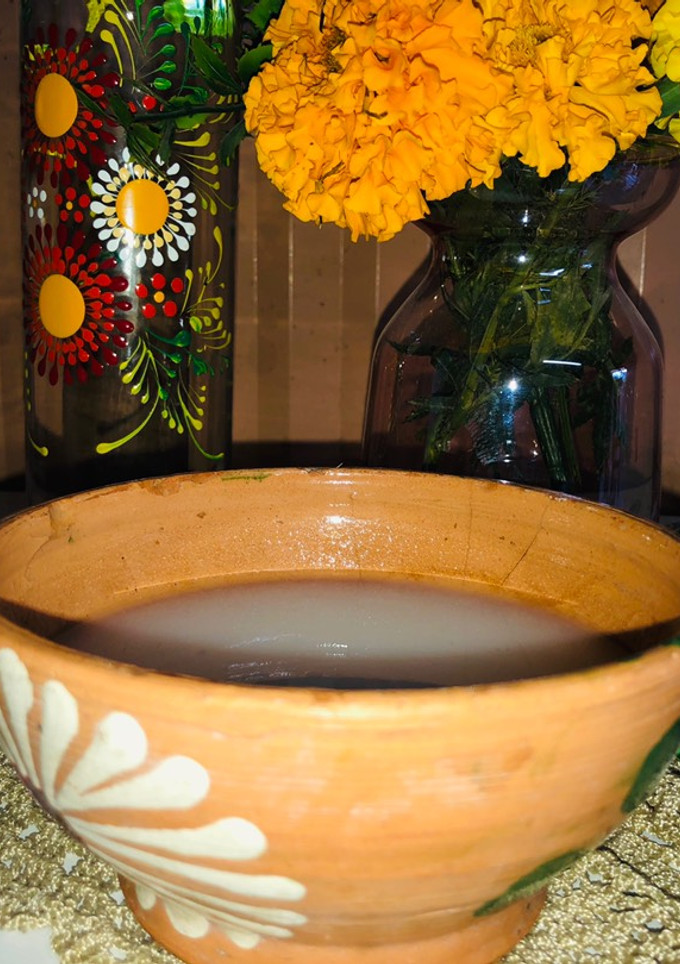 Una foto de Atole blanco con granillo