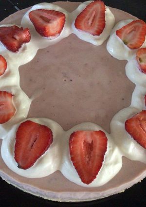Una foto de Cheesecake de fresa