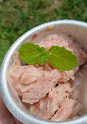 Foto resep Strawberry-Banana Homemade Ice Cream (Kids Friendly)