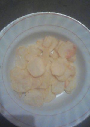A picture of Home made crisps.