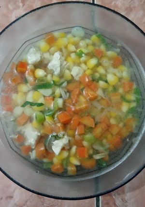 Foto resep 73) Sup Jagung Ayam
