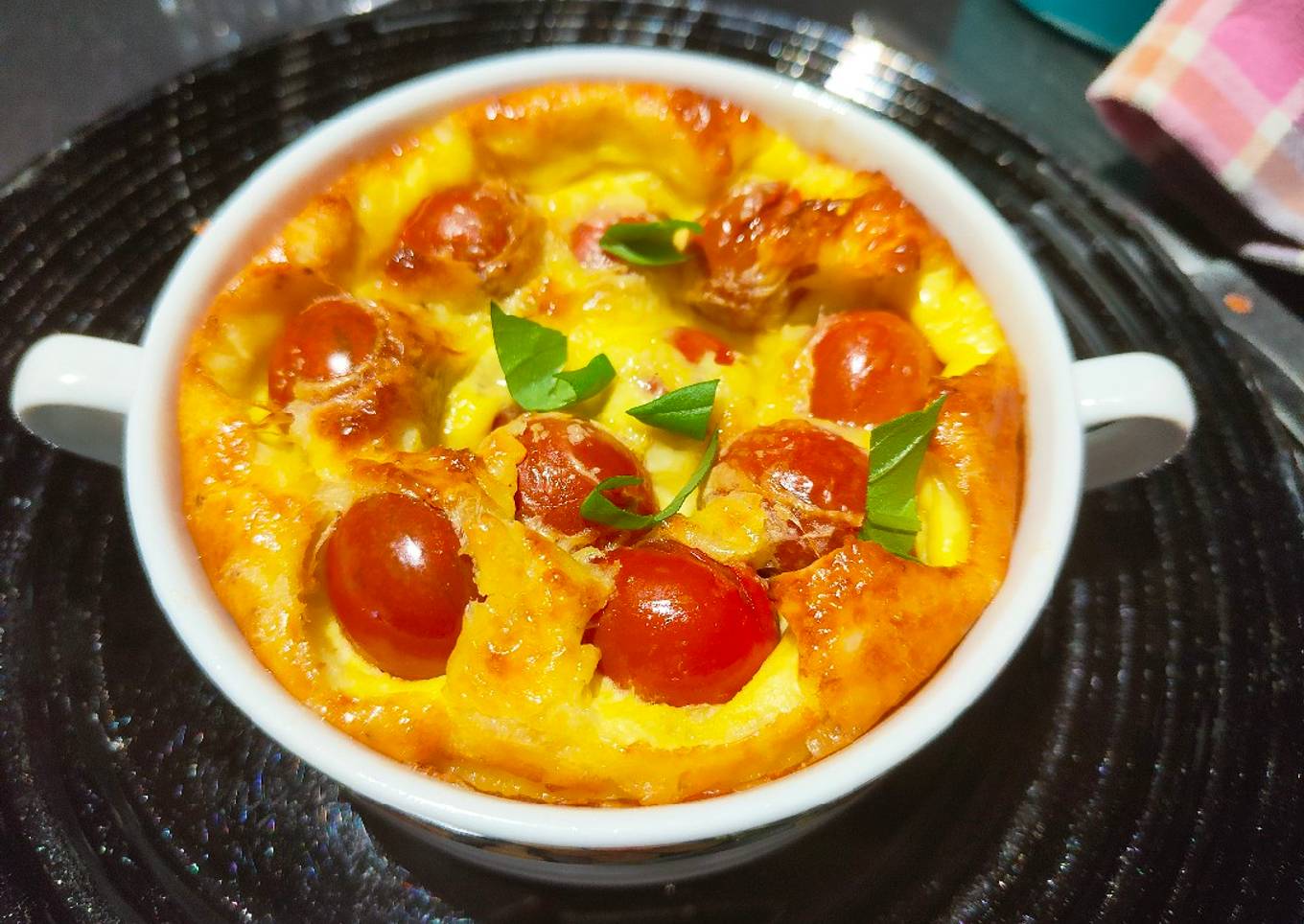 Clafoutis aux tomates cerises