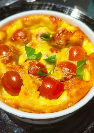 Une photo de Clafoutis aux tomates cerises