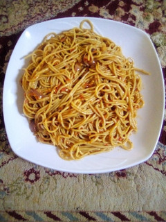 A picture of Simple spaghetti jollof.