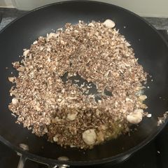 A picture of Mushroom ravioli filling.