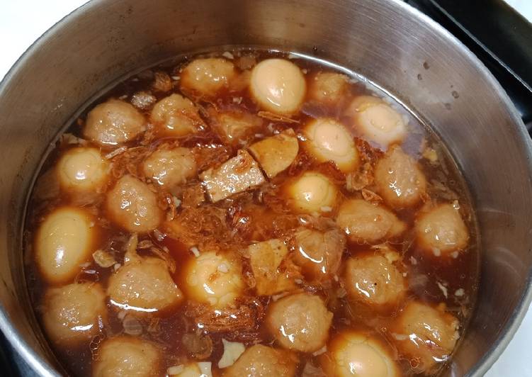 Semur Bakso Galantin Telur Puyuh