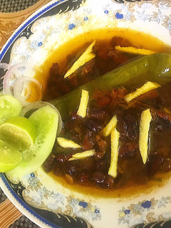 A picture of Bihari Laal Lobia with Kheera Raita.