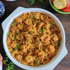 A picture of Prawns Pulao (Kolambi Bhaat In Maharashtrian Style).