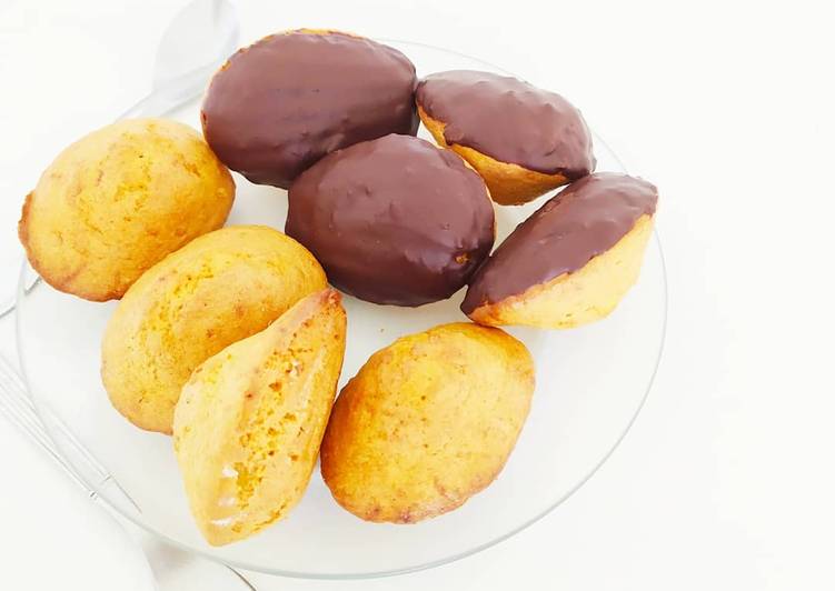 Recette Des Madeleines nature ou chocolat