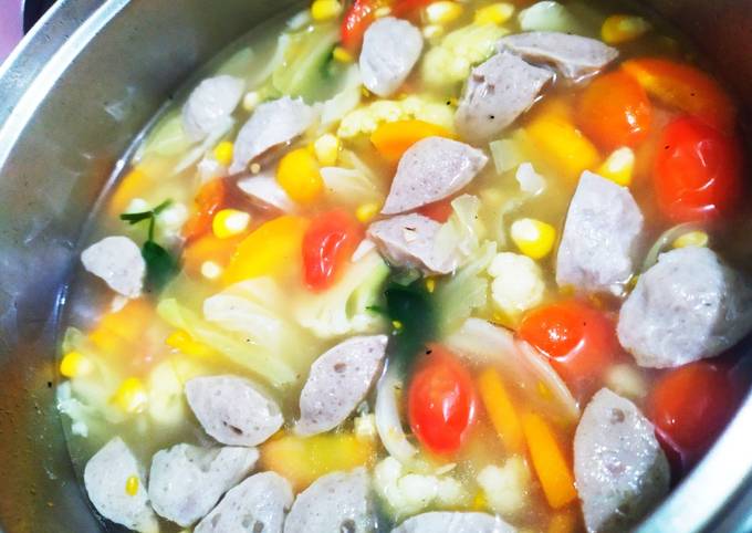 Resep Sop Sayur Bakso Oleh Neva Cookpad