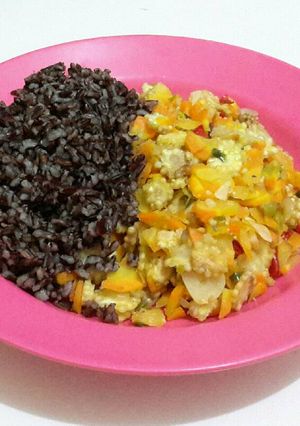 Foto resep Nasi Hitam Oseng Jagung Wortel