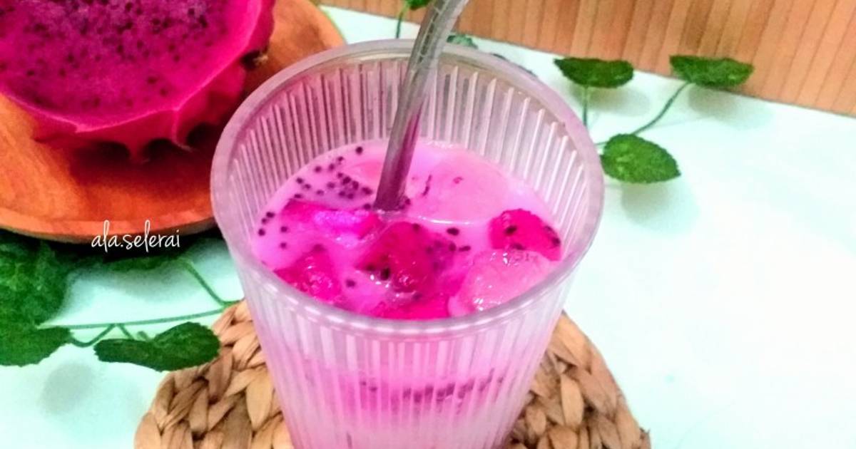 Resep Es Buah Naga Susu Oleh Ala Selerai Cookpad 4957