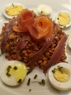 Una foto de Ensalada fría de lentejas
