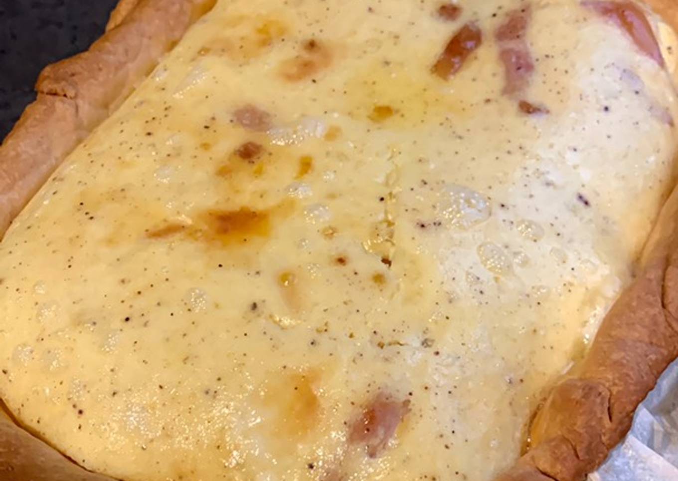 Quiche de bacon y queso