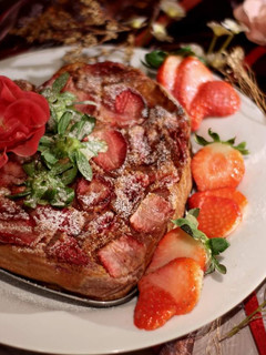 Una foto de Clafoutis de Fresas y Cassís
