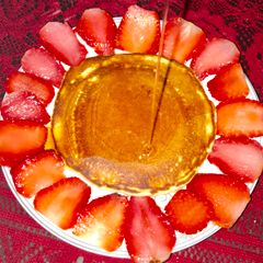 Pancake with strawberry A picture of Pancake with strawberry.