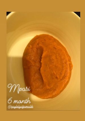 Foto resep Mpasi pure wortel