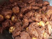 Gambar rendang daging kerbau
