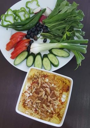 صورة لوصفة فتة حمص مع لحمة