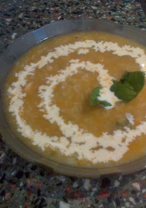 Una foto de Sopa crema de vegetales 