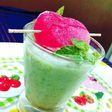 Minty chaas with rosey heart