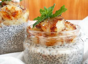 Foto de Pudim de Chia com banana caramelizada