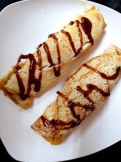 A picture of Roll up with Chocolate pancakes 🤗.